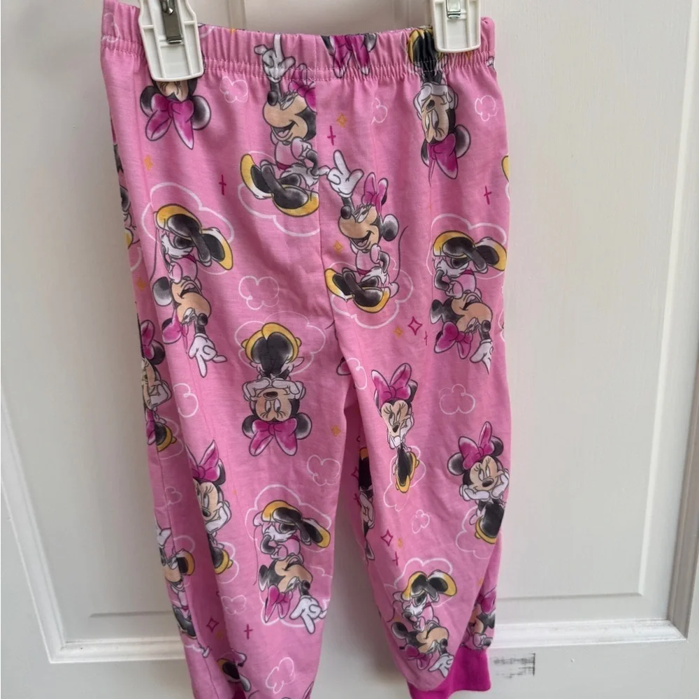 Disney 3T Girls Pink Minnie Mouse Pajama Bottoms Pants